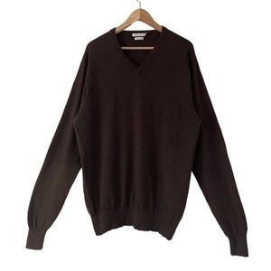 Peter Millar Cashmere V neck Brown Sweater XL